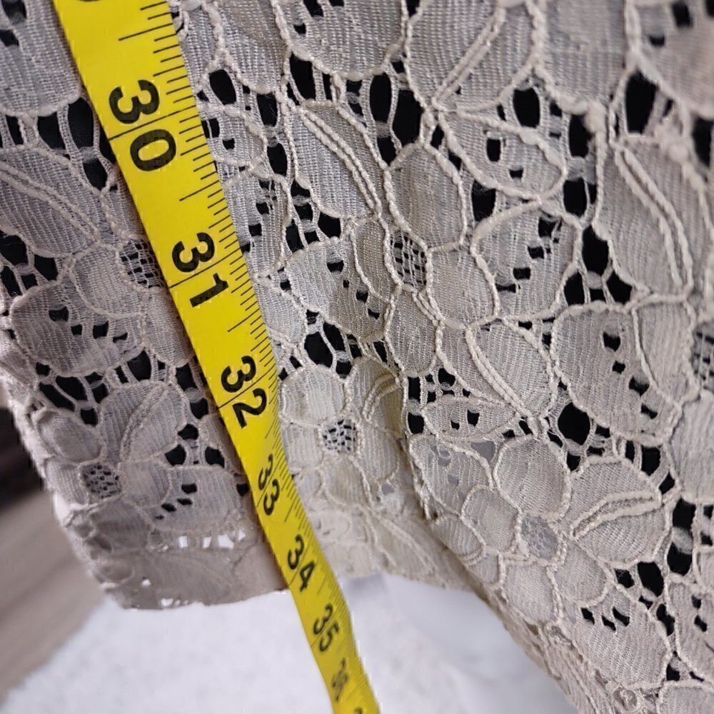 Kensie Beige And Black Embellished Crew-Neck Flared Dress Size XS (NWT) - Picture 8 of 13